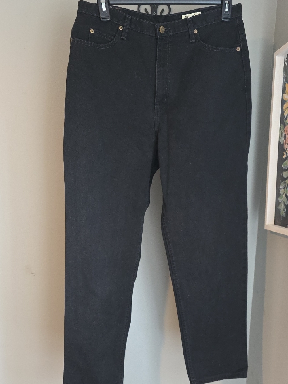 Eddie Bauer Black Jeans Size 16 100% Cotton